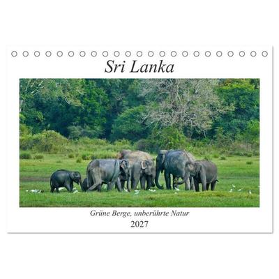 Sri Lanka, Grüne Berge - unberührte Natur (Tischkalender 2027 DIN A5 quer), CALVENDO Monatskalender