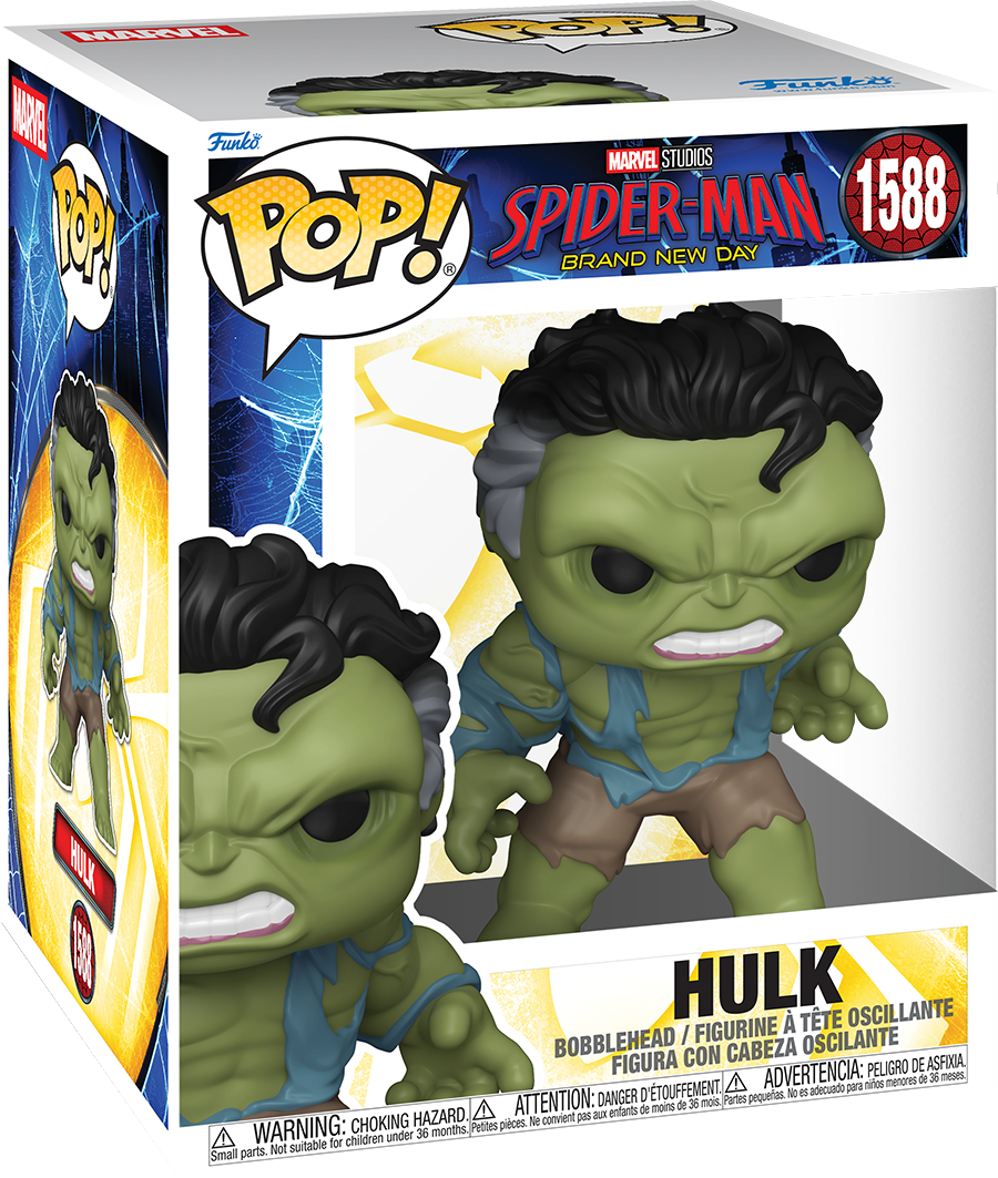 Funko Pop! Super Spider-Man: Brand New Day Hulk 6-Inch Vinyl Bobblehead - Official Marvel Collectible - 6 in/15 cm