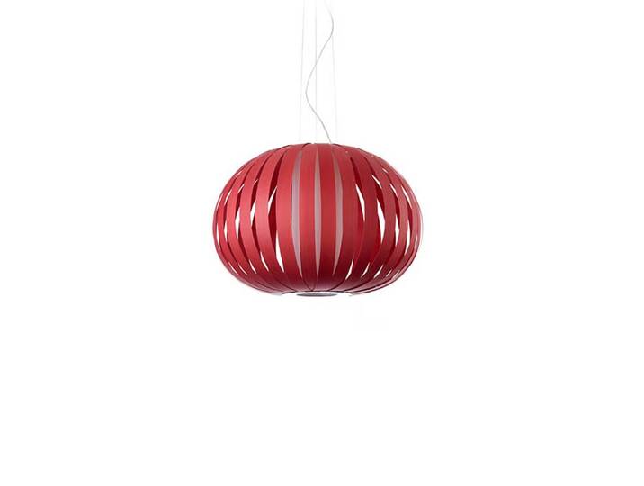 LZF LUZIFER lampe à suspension POPPY SMALL (Rouge - Vernis à bois)