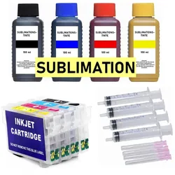 Wiederbefüllbare Tintenpatronen wie Epson 603, 603XL + 4 x 100 ml Sublimationstinte