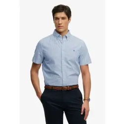 Superdry für Herren. M4011101A Preppy Oxford-Hemd blau (M), Baumwolle, Klassisch, Kurzarm