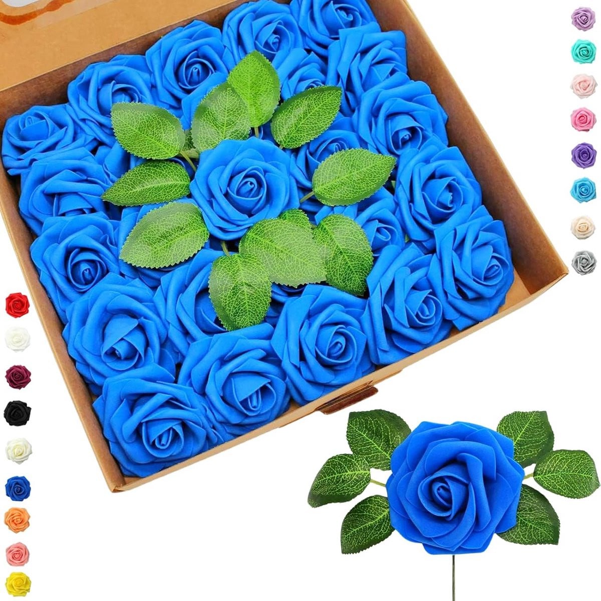Blauwe kunstbloemen voor decoratie
