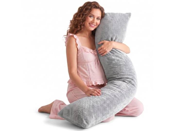 Traumreiter Visco Switch Seitenschläferkissen 40 x 140 cm – Wendekissen fest/weich, höhenverstellbar, Memory Foam & Watte, Body Pillow langes Kopfkissen Körperkissen, Schwangerschaftskissen mit Bezug