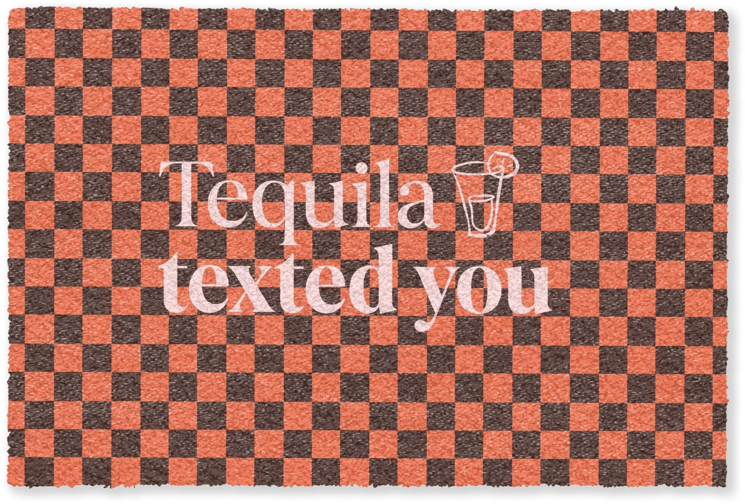 MuchoWow Deurmat Tequila Texted You - Oranje - B/D: 90 x 60 cm
