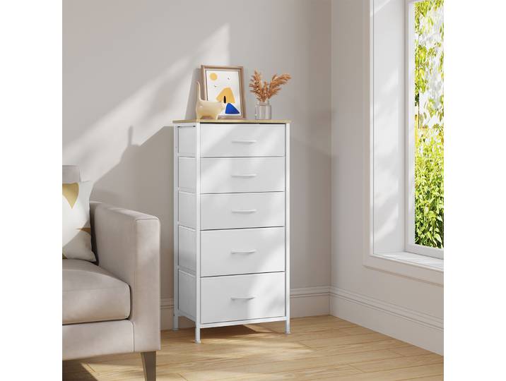 WOLTU – commode en tissu, organisateur d'armoire avec 5 tiroirs, buffet empilable pour salon, couloir, chambre à coucher