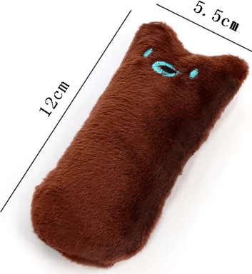 Inspire Curations MintyPaw Catnip Plush Chew Toy large Coffee