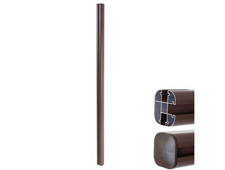 Mendler Alu-Pfosten Sarthe-WPC-Zaun 1,86m - braun