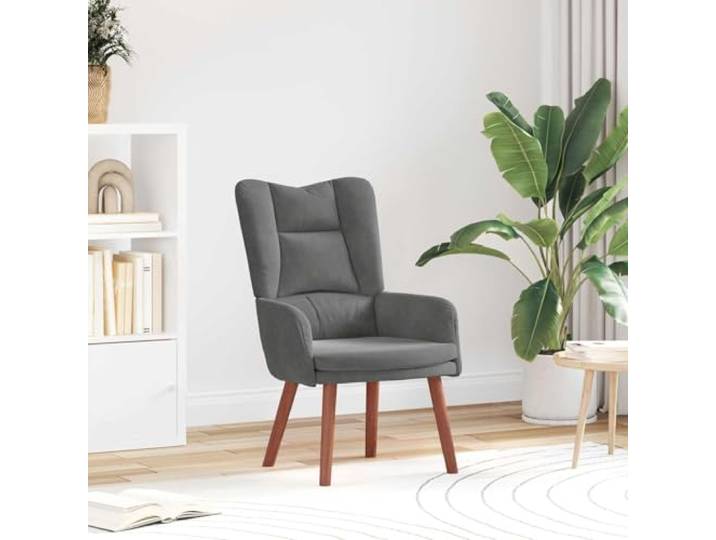 WHOPBXGAD Samt Modern Minimalistisch Sessel Dunkelgrau 63x67x94 cm Sessel Dunkelgrau 63 x 67 x 94 cm Samt Relaxsessel Modern Wohnzimmer Schlafzimmer Arbeitszimmer
