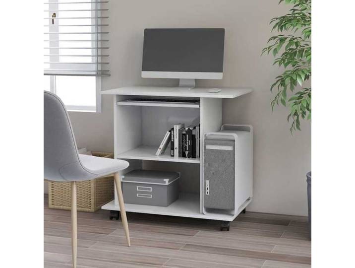 Meilleure MEUBLE Bureau d'ordinateur - FLOATING - Blanc 80x50x75 cm Bois d'ingénierie&01_7719