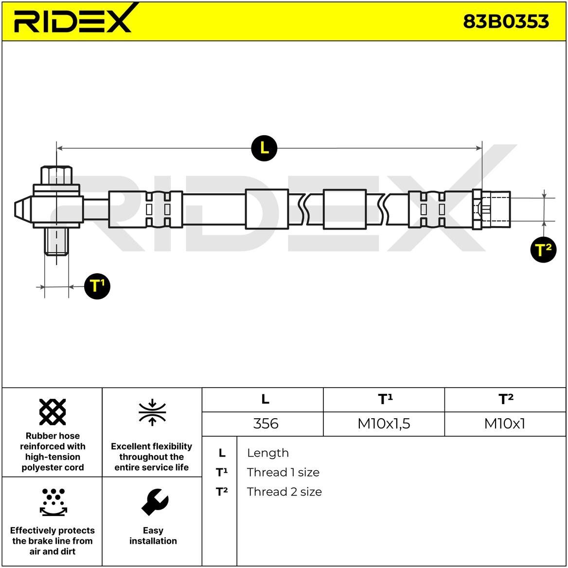 RIDEX 83B0353 Bremsschlauch