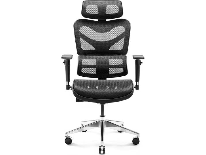 Diablo V-Commander Office Ergonomic Chair Executive Chair 3D Armrest Lumbar Support Adjustable Headrest and Seat Mesh Black