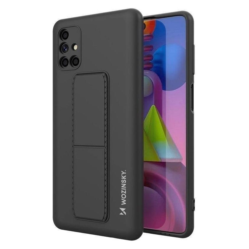 Wozinsky Kickstand Case silicone stand cover for Samsung Galaxy M51 black (Samsung Galaxy M51) (Wozinsky Kickstand Samsung M51 Black)