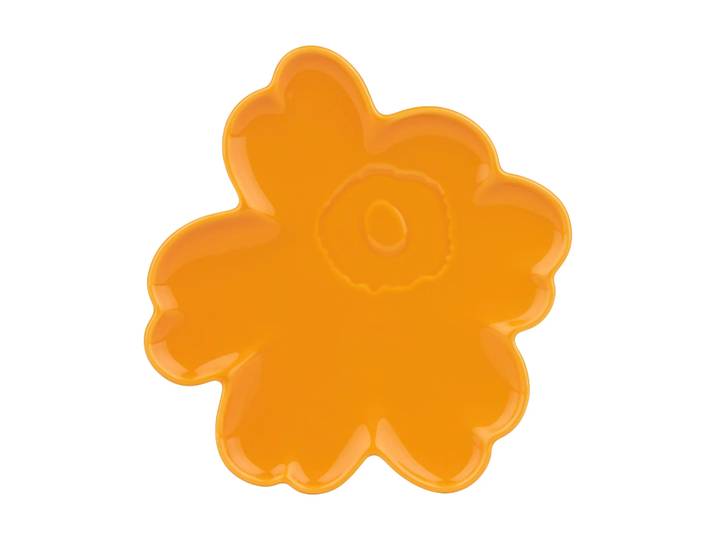 Marimekko Plat Unikko Shape 20 cm Jaune