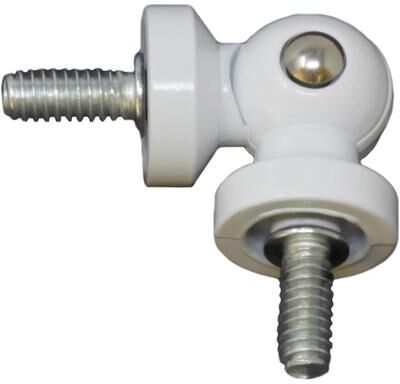 Urbanest 5/8 inch Adjustable Corner Curtain Rod Connector Hinged Elbow for Corner Window