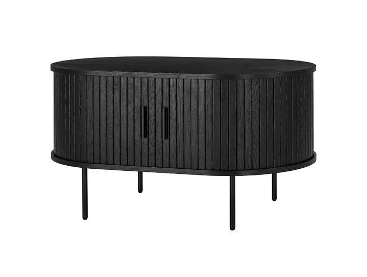 Buffet Table basse 100 x 55 x 60cm Noir/Chêne noir