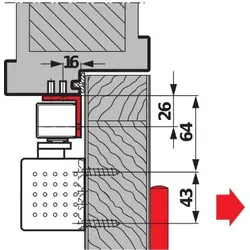Sturzfutterwinkel für G-EMF Gleitschiene