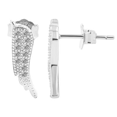 Paar Ohrhänger ADELIA´S "Ohrringe – Ohrstecker Flügel aus 925 Silber", Damen, Gr. Damen, Silber 925 (Sterlingsilber), silber, Ohrringe, Ideal als Geschenk – dezent und elegant