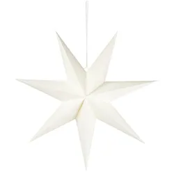 IB Laursen Weihnachtsdeko Stern Stella aus Papier, Ø 60 cm, Weiß