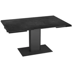 Akante Esstisch mit Auszug Connexion 150/230 x 100 cm Keramik Silber Titan