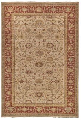 EXQUISITE RUGS ONE-OF-A-KIND Antique Weave Hand Knotted Beige Rug - 12'x18'