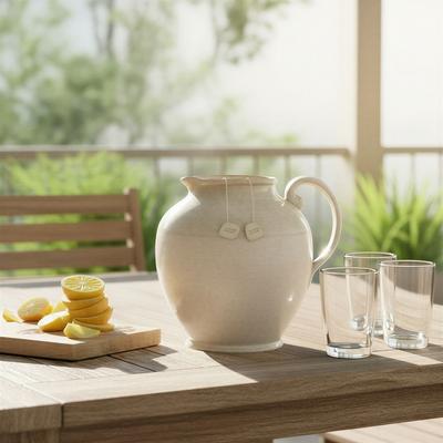 Storied Home Stoneware Pitcher