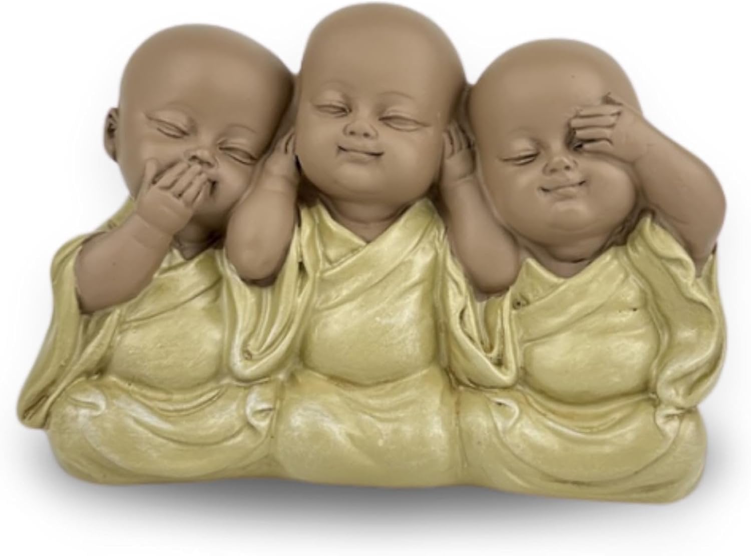 Set van 3 Zwijgende Boeddha Beeldjes voor op tafel voor Zen Decoratie