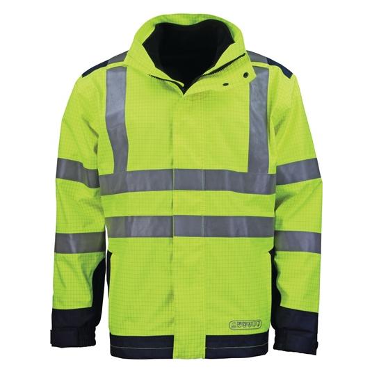Asatex Wetter-, Flamm- und Warnschutzjacke Grösse L gelb/blau (L) (3850G/L)