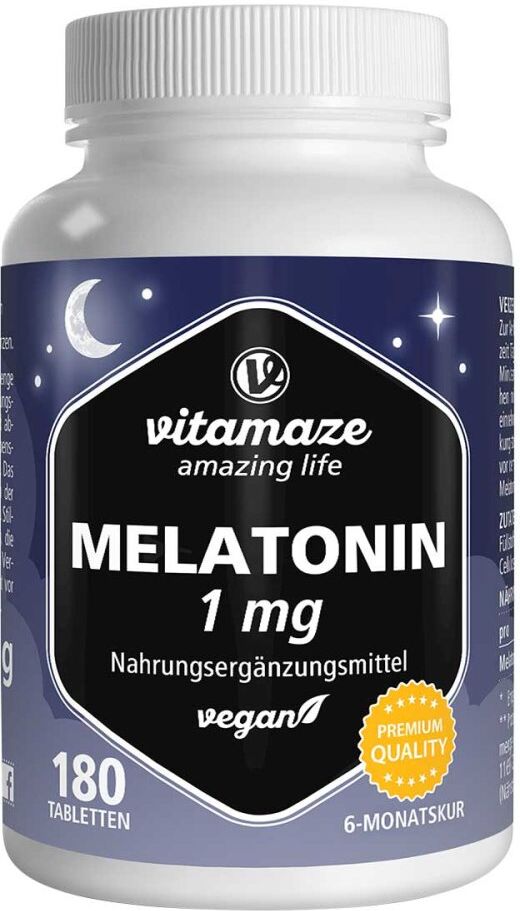 Melatonin 1 Mg Hochdosiert Vegan Tabletten