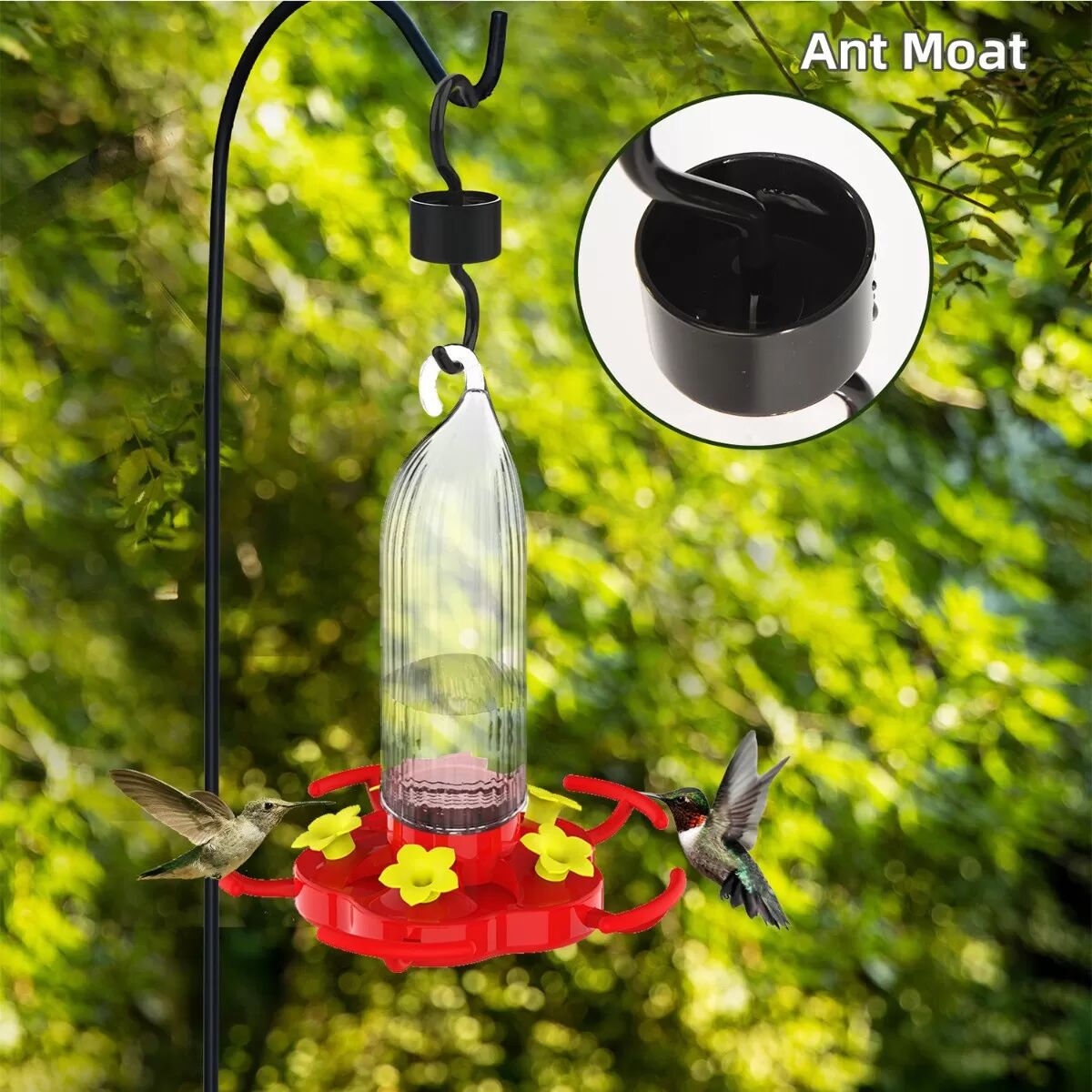 INF Kürbisförmige Hänge-Kolibri-Futterstation – Vögel anlocken mit klarem PMMA & Ameisensicherem Design