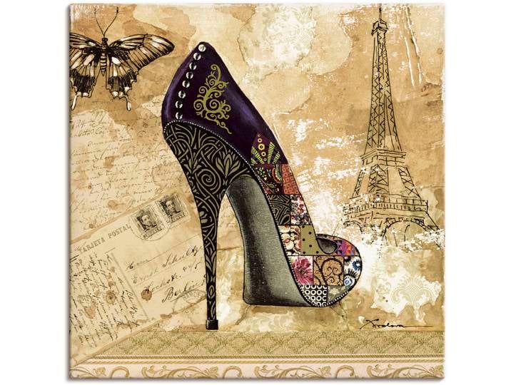 Leinwandbild ARTLAND Veränderliche Zeiten IV - Stiletto , beige (farbe bild(er): naturfarben), B:70cm H:70cm, Bilder, Leinwandbild, auf Holzrahmen gespannt