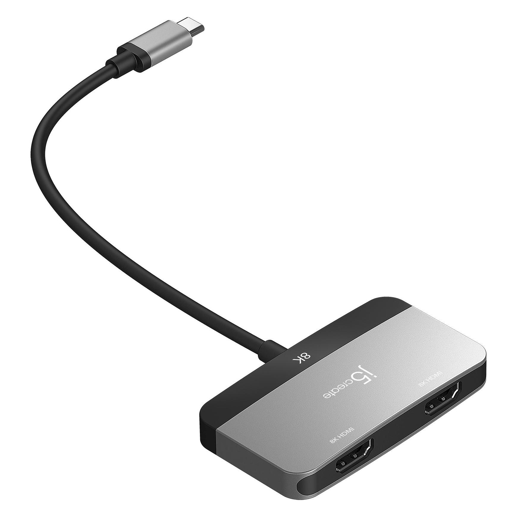 j5Create JCA465-N 8K USB-C-zu-Dual HDMI-Display-Adapter (HDMI) (JCA465-N)