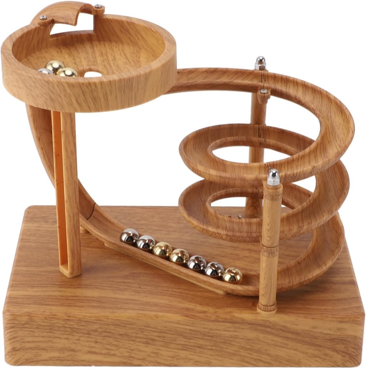 Kinetische Kunst Perpetuum Mobile - Wetenschappelijk Educatief Speelgoed en Decoratie met Houten Afwerking