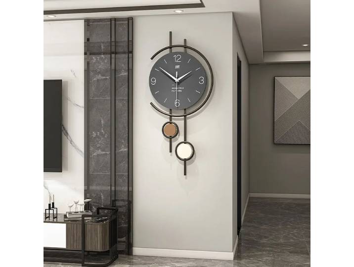 Horloges Murales Modernes Simples et Créatives, Pointeur en Métal, Silencieux, Salon, Salle à Manger, Chambre à Coucher, Art, Décorations