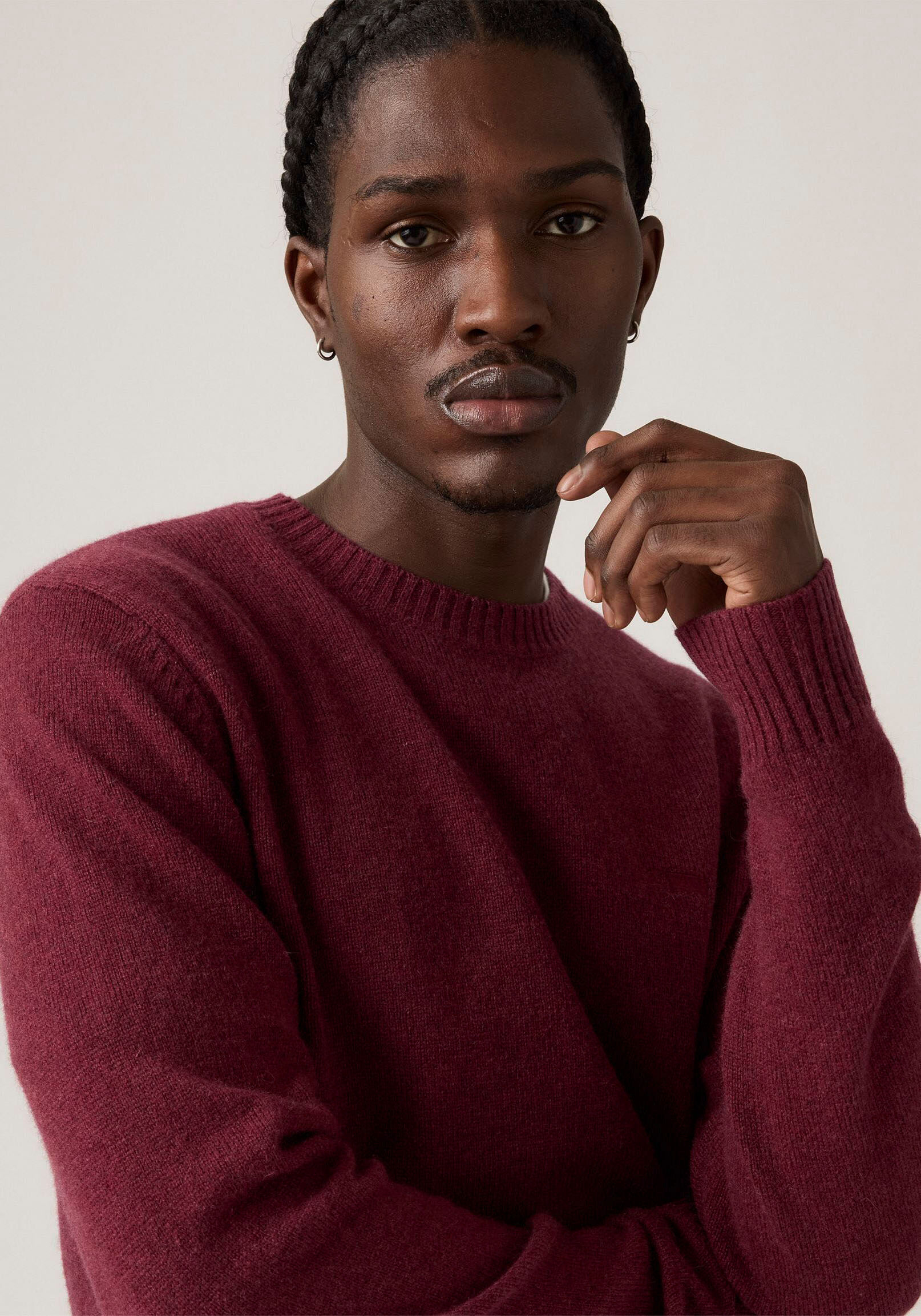 Wollpullover LEVI'S "ORIGINAL HM SWEATER", Herren, Gr. XL, rot (tawny port), Strick, Obermaterial: 80% Wolle, 20% Polyamid, regular fit normal, Rundhals, Pullover Wollpullover, klassische Rundhalsform tawny port XL