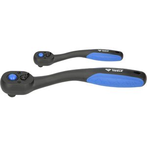Brilliant-Tools Umschaltknarre BT023002, 2-teilig, 1/4 Zoll und 1/2 Zoll, feinverzahnt