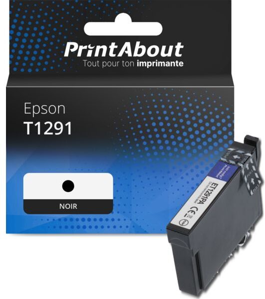 PrintAbout Cartouche compatible Epson T1291 - Noir Noir