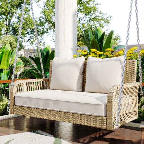 Beige Boho Tuinschommel van Rattan voor Volwassenen