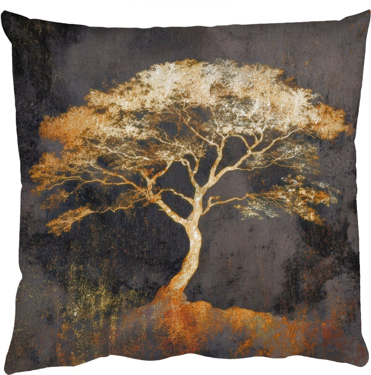 PillowMonkey Sierenkussen Abstracte Boom in Goud, 50 x 50 cm
