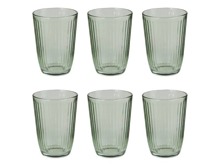 Trinkglas LINEE 6er-Set 9 x 12 x 9cm Grün/Grün