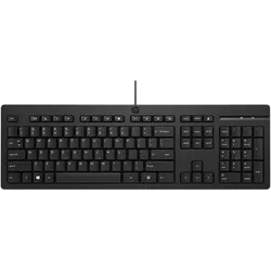 HP 125 Tastatur USB (US, Kabelgebunden), Tastatur, Schwarz