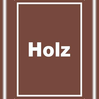 HB-Druck Holz Mülltrennung Aufkleber mit Text A4 (210x297mm)