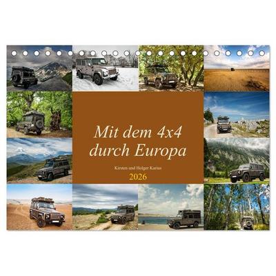 Mit dem 4x4 durch Europa (Tischkalender 2026 DIN A5 quer), CALVENDO Monatskalender