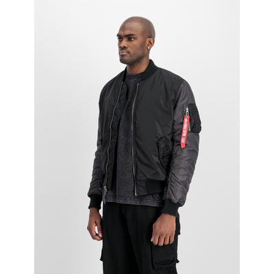Bomberjacke ALPHA INDUSTRIES "MA-1 Camo BE", Herren, Gr. S, schwarz, Web, Obermaterial: 100% Nylon, slim fit, Jacken Bomberjacke