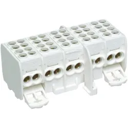 Hager, Verteilerschrank Zubehör, 5P Weiss Anschlussblock