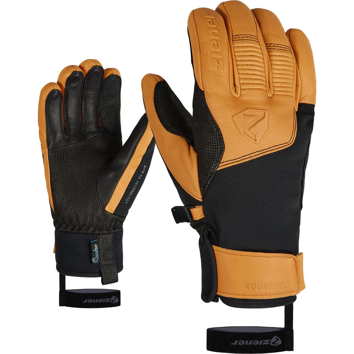 Ziener Ganzenberg-z AS AW Glove man black.tan (12403) 11 111021-12403-11