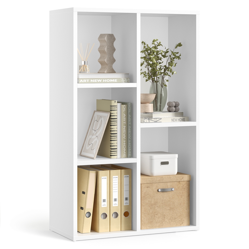 VASAGLE Bücherregal mit 5 Fächern Weiß B34LBC25WT