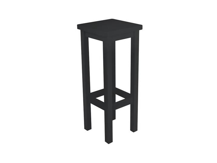 Tabouret de bar en bois droit Noir