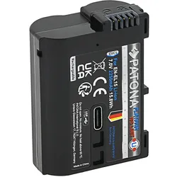 Patona Platinum Akku Nikon ENEL15C USB-C (Kamera Akku), Kamera Stromversorgung, Schwarz