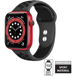 Crong Duo-Sportarmband - Apple Watch-Armband 42/44 mm (grau (42 mm, 44 mm, Silikon), Uhrenarmband, Grau