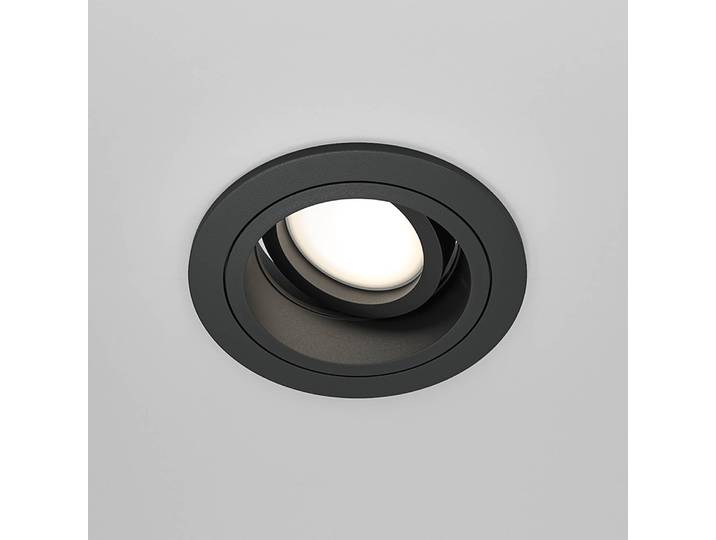 Einbauleuchte Atom Typ B Ø 9cm Schwarz Aluminium GU10